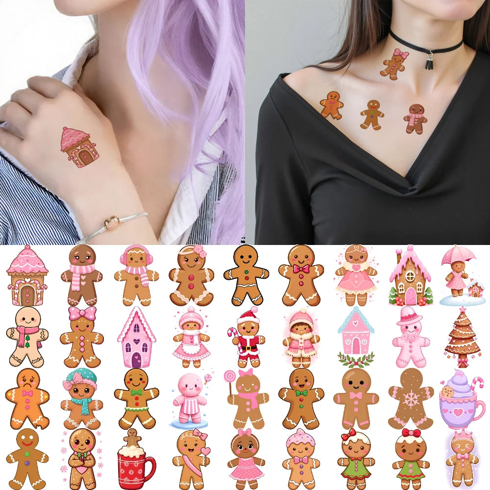54pcs Waterproof Temporary Tattoo Stickers – Christmas & Holiday