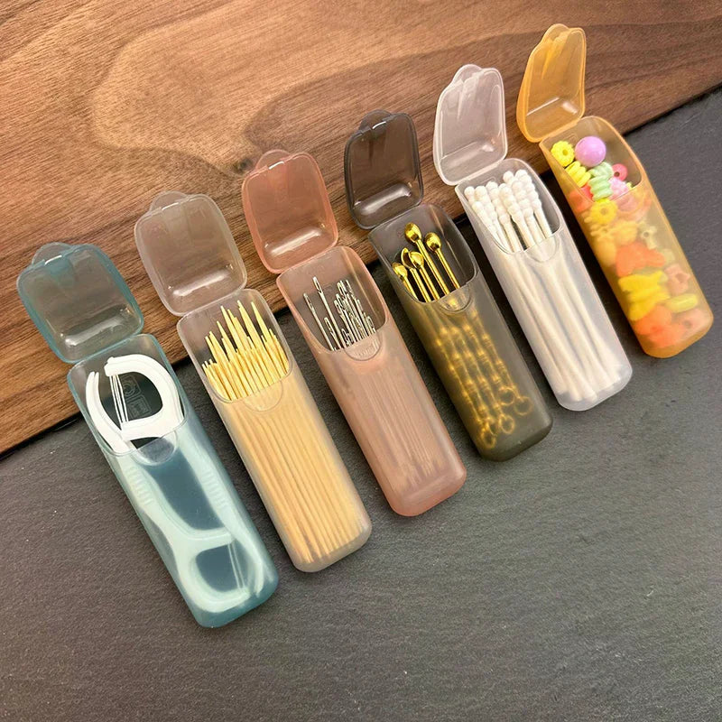 Mini Toothpick Storage Boxes Toothpick Holder With Lid Home Kitchen Dining Table Hotel Restaurant Portable Small Toothpick Case Oasis Select