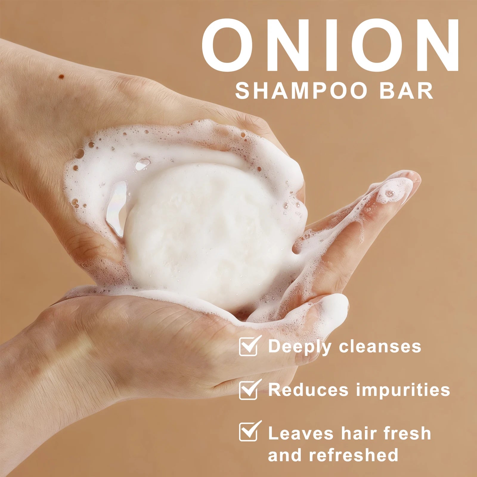 Vegan Onion Shampoo Bar – Oil Control, Frizz & Scalp Care Solid Shampoo Bar Oasis Select