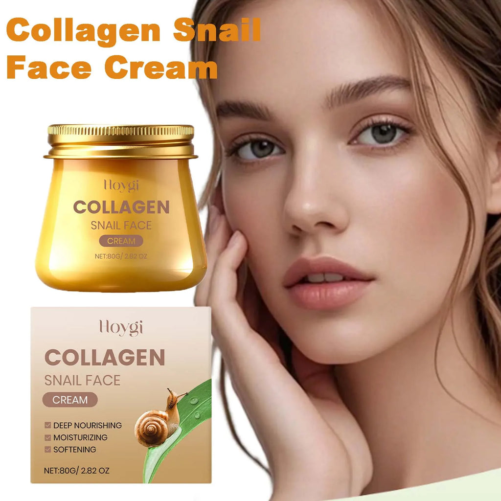 Snail Mucin Collagen Cream Anti Wrinkle Firming Hydrating Face Cream Improves Skin Elasticity & Texture Smoothing Face Skincare Oasis Select