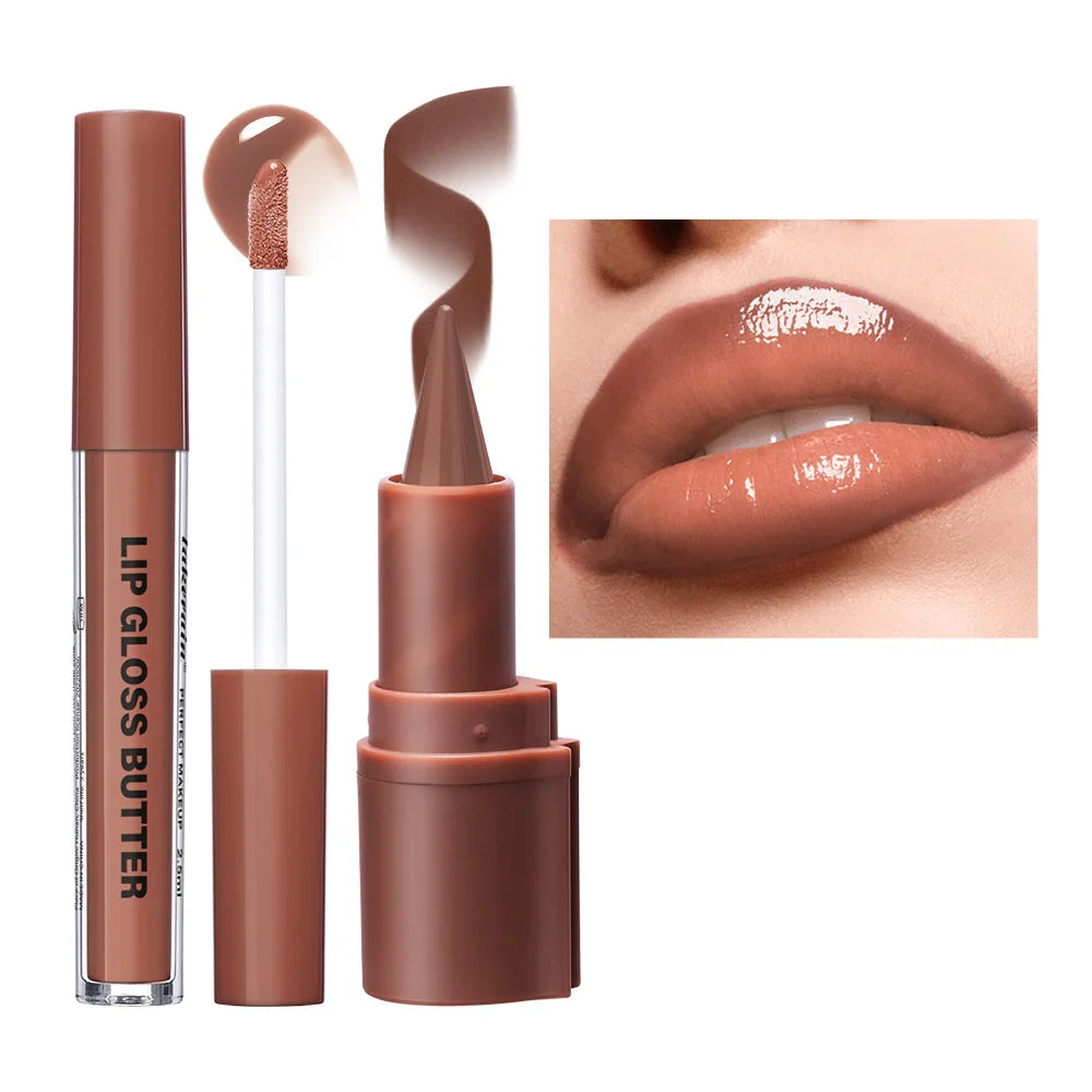 3D Lip Liner & Lip Gloss Set Moisturizing Hydrating Formula Define Lips for Multiple Occasions Usage Natural Finish Makeup Oasis Select Color 1