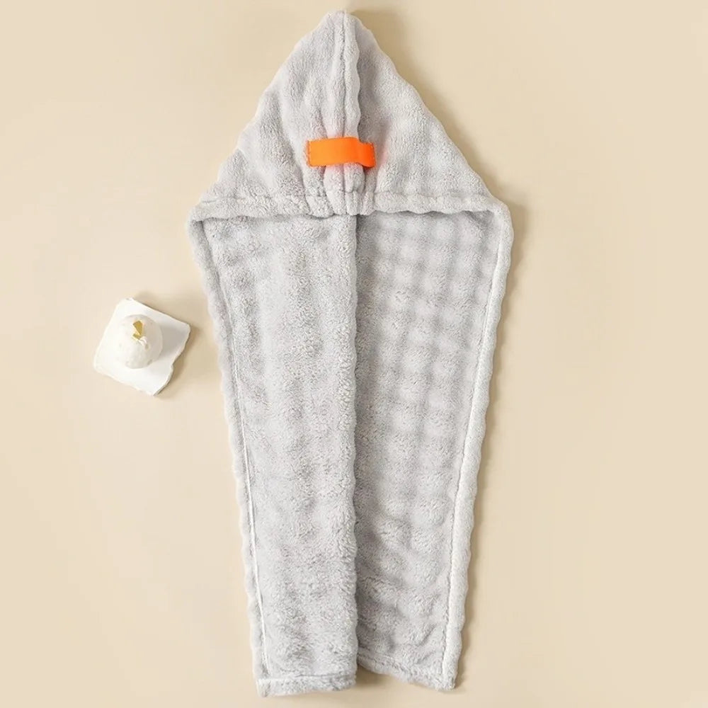 Microfiber Hair Drying Towel Wrap – Absorbent Turban Cap