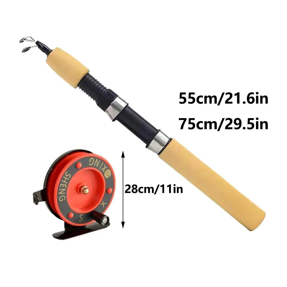 Telescopic Ice Fishing Rod with Sponge Foam Handle Lightweight Pole for Trout Walleye Perch Winter Ice Fishing Outdoor Fishing Oasis Select