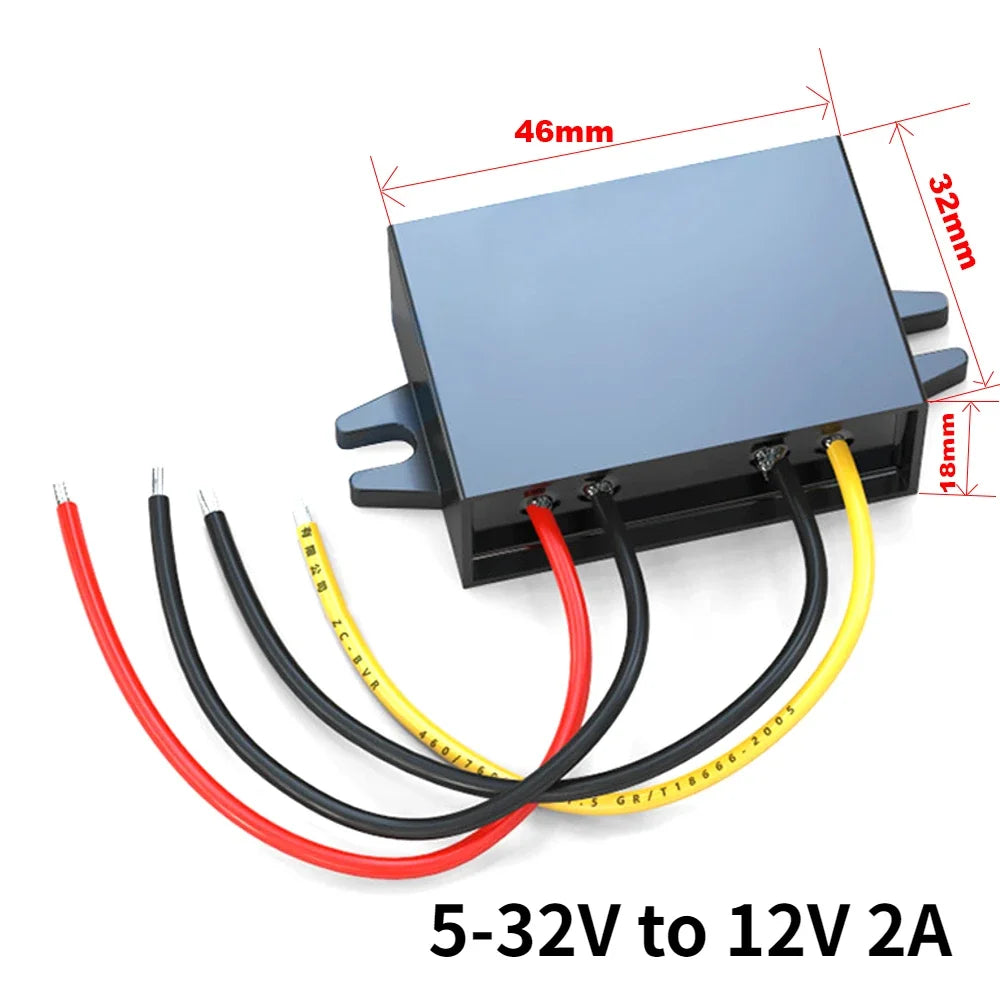 5-32V to 12V 1A-3A DC-DC Converter 12V Voltage Stable Regulator Automatic Step Up Down Boost Buck Power Converter DC Converter Oasis Select 5-32V to 12V 2A