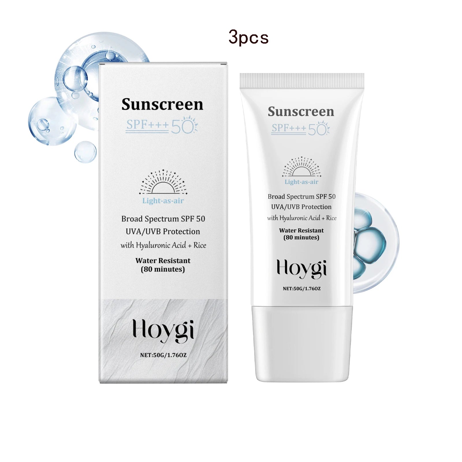 Hoygi SPF 50+ Hyaluronic Facial Sunscreen – Oil Control