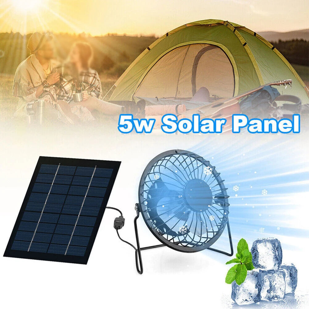Outdoor Solar Fan Portable USB Solar Fan Environmentally Friendly Materials Outdoor Activities For Mobile Phones Oasis Select
