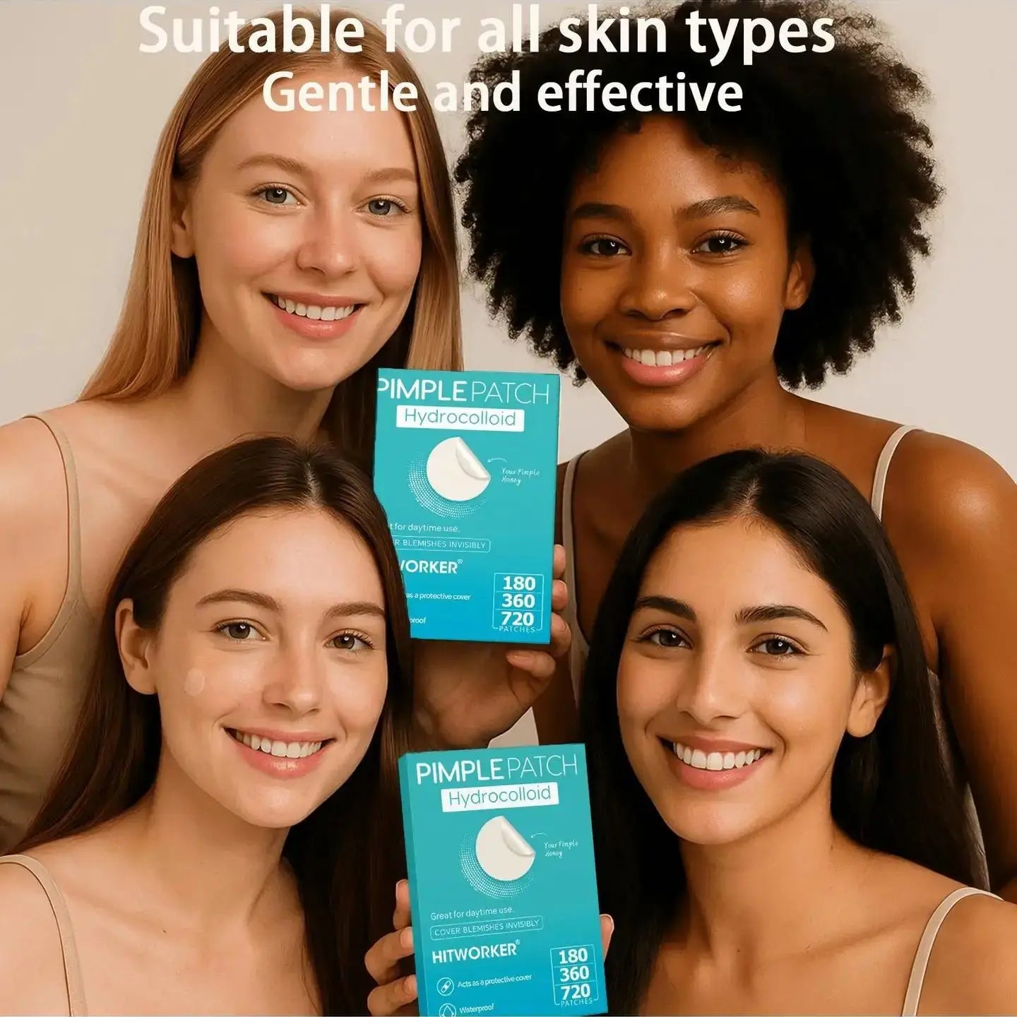 720/360/180 pieces/box of transparent hydrogel acne patches, alcohol free, gentle and non irritating absorption acne patches Oasis Select
