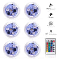 Submersible LED Lights with Remote Control RGB Changing Underwater Light Small Led Candle Light for Pool Party Wedding Decor Oasis Select 6 Lamps 1 Remote