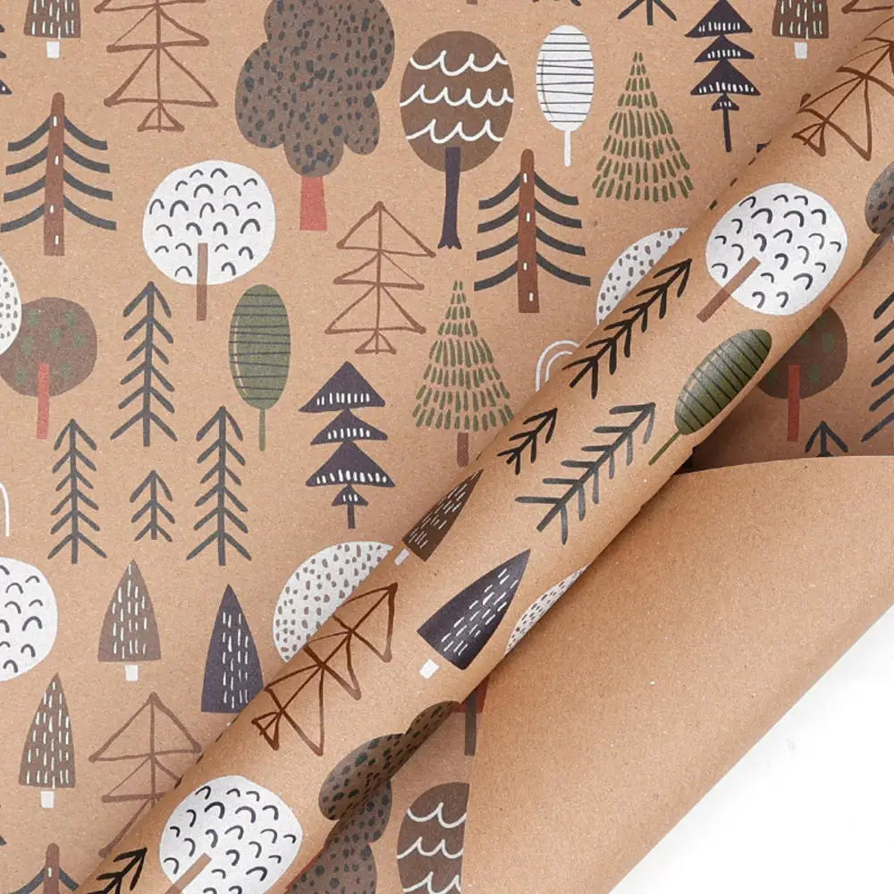 1roll Gift Wrapping Paper ChristmasTree Santa ClausWrapping Paper Birthday Gift Wrapping Paper Christmas Wrapping Paper Handmade Oasis Select Style 4