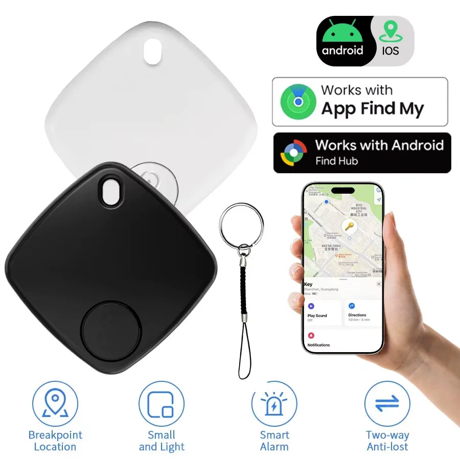 Android IOS Dual-system GPS Tracker Smart Bluetooth Tracking Device Portable Real Time Positioner Global Locator for Kid Pet Car Oasis Select