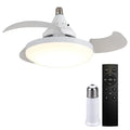 Portable Hanging Fan with LED Light 3 Gears Invisible Leaf Fan Electric Silent Ceiling Fan for Dining Room Bedroom Living Room Oasis Select B United States