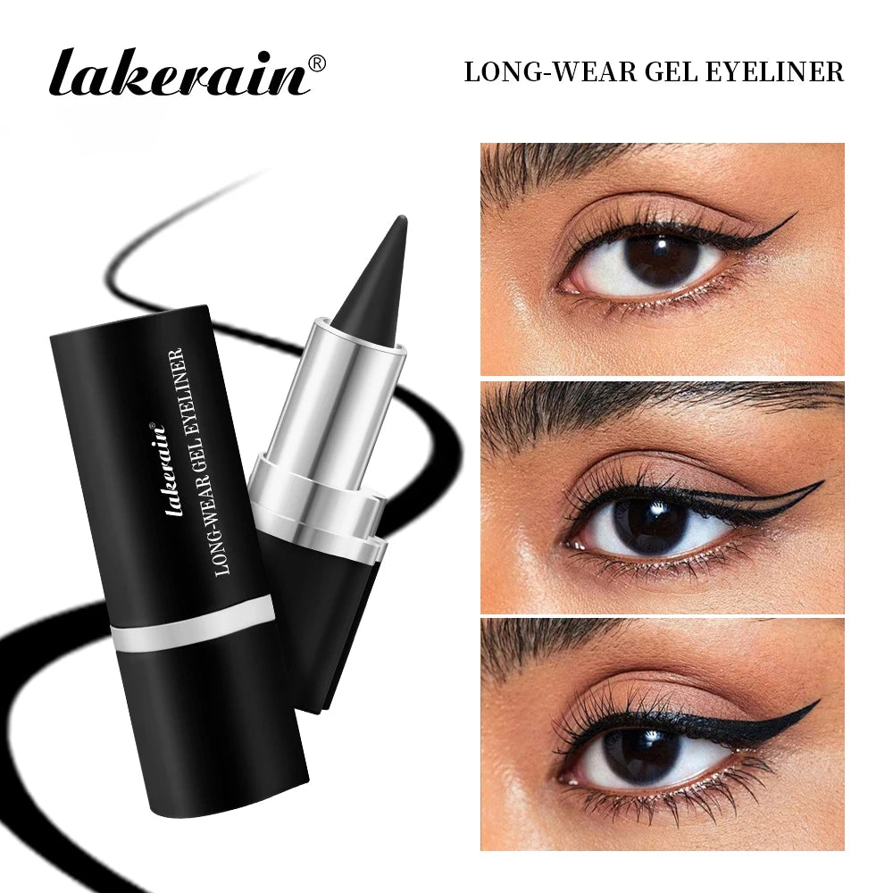 Lakerain Long-lasting Gel Eyeliner Soft Waterproof And Sweat-proof Matte Black Silver Brown Eye Liner Pen Makeup Cosmetic Oasis Select