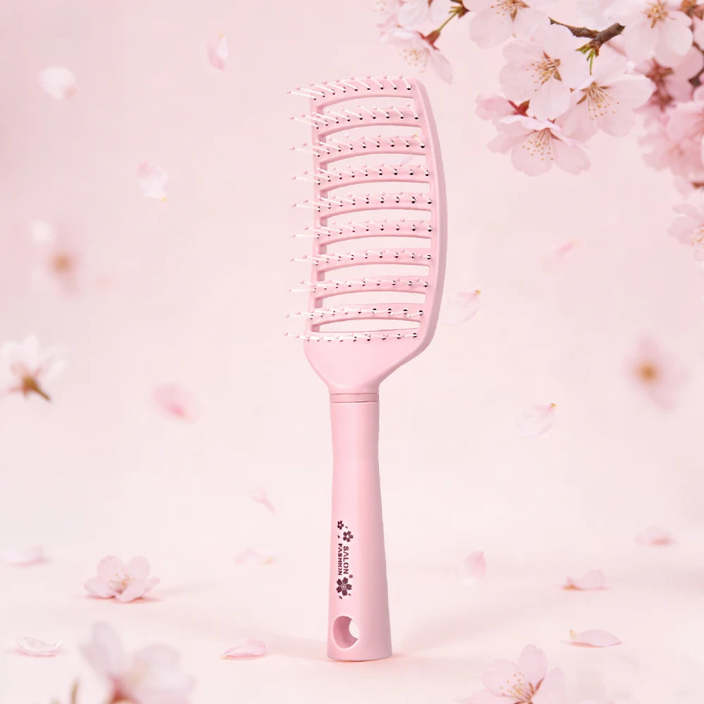 Cherry Blossom Pink Vent Hair Brush – Round-Tip Bristles Vent Hair Brush Oasis Select