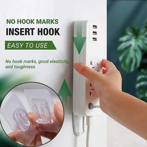 10 Pairs Strong Sticky Hung Double Sided Patch Hook Buckle Transparent Adhesive Wall Hooks Cup Sucker Oasis Select