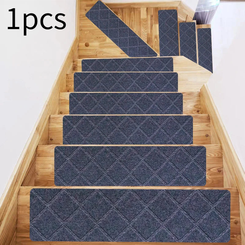 1pcs Stair mat step mat floor mat glue-free self-adhesive tpr non-slip mat brushed embossed repeated use Oasis Select 76x20.3cm 1pcs Masonry pattern 1pcs