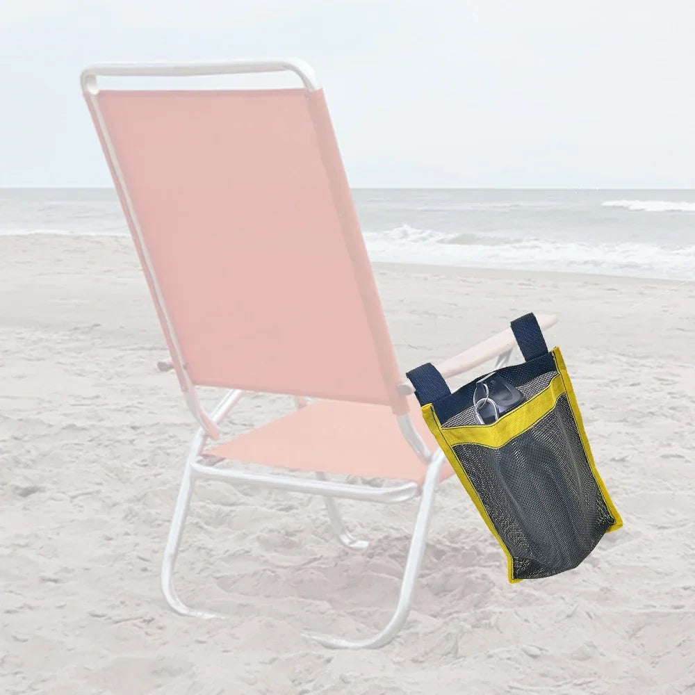 Dock Marine Boat Fishing Handrail Mesh Bag Camping Seat Rail Watercup Bag Swimming Beach Chair Rail Storage Bag Oasis Select