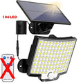 106 LED Solar Floodlight Motion Sensor Remote IP65 Waterproof