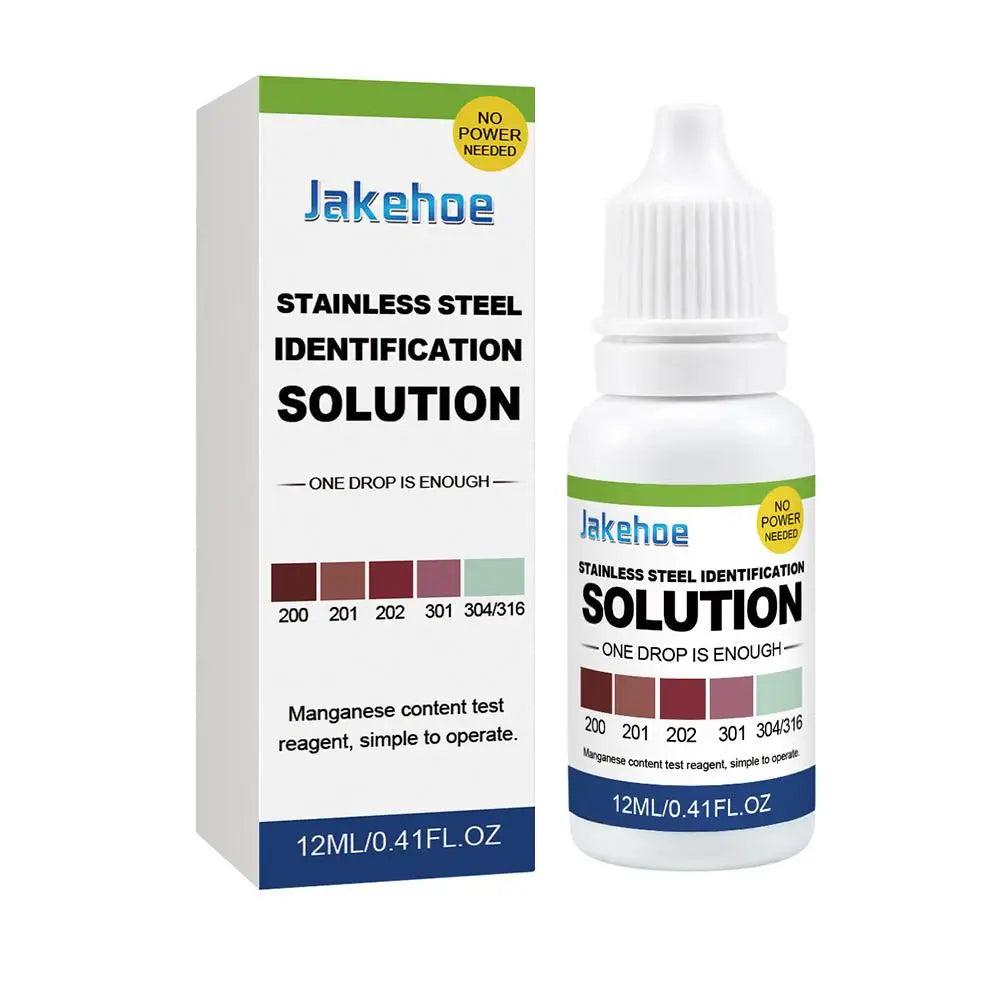 Stainless Steel Grade Testing Liquid 12ml – Detects 201/304/316