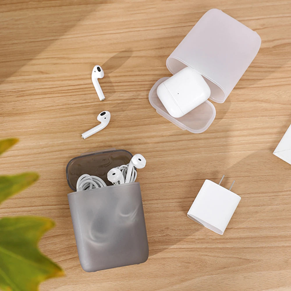 Transparent Storage Box with Lid – Cables, Jewelry Organizer
