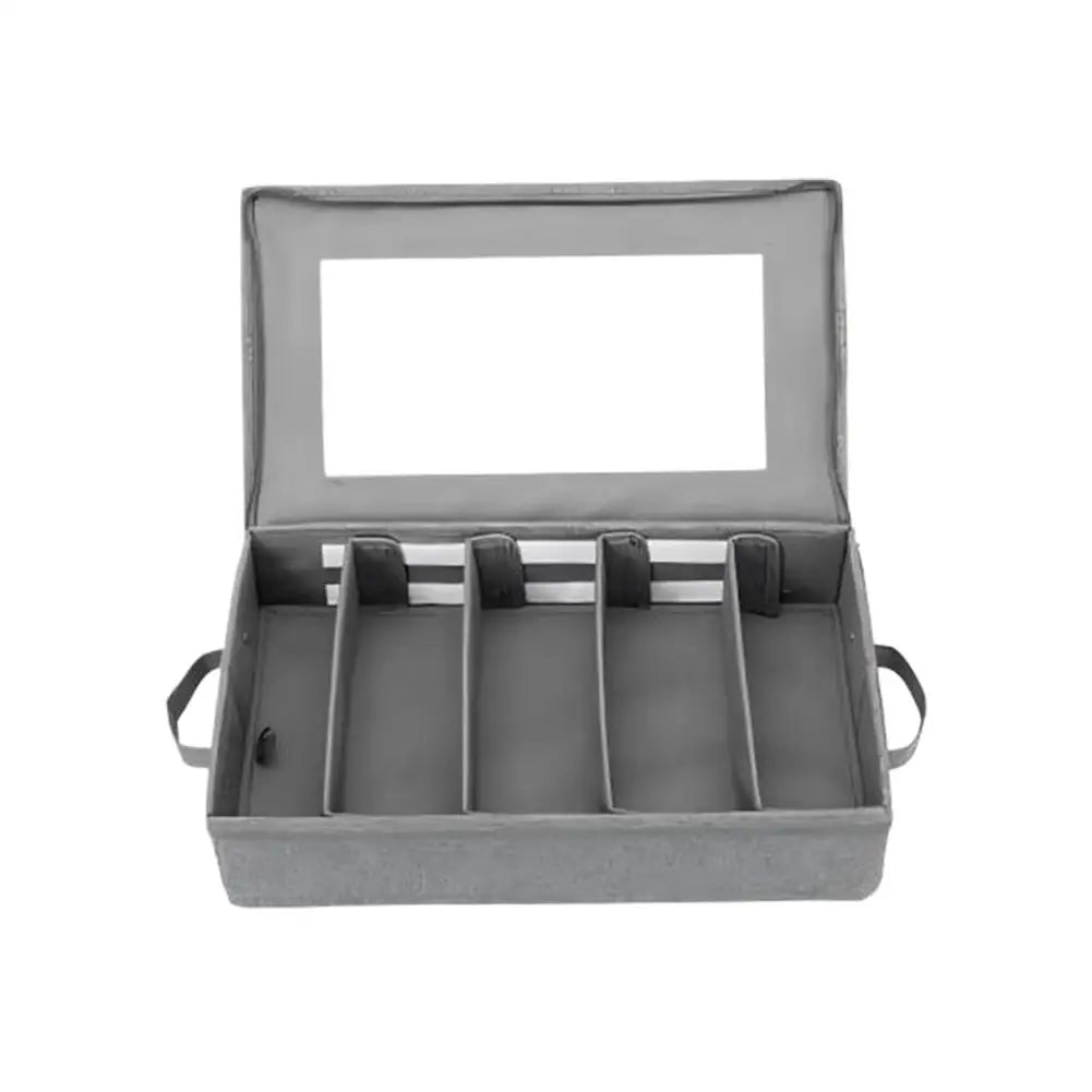 5-Compartment Flatware Organizer with Zipper Lid | Cutlery Box
