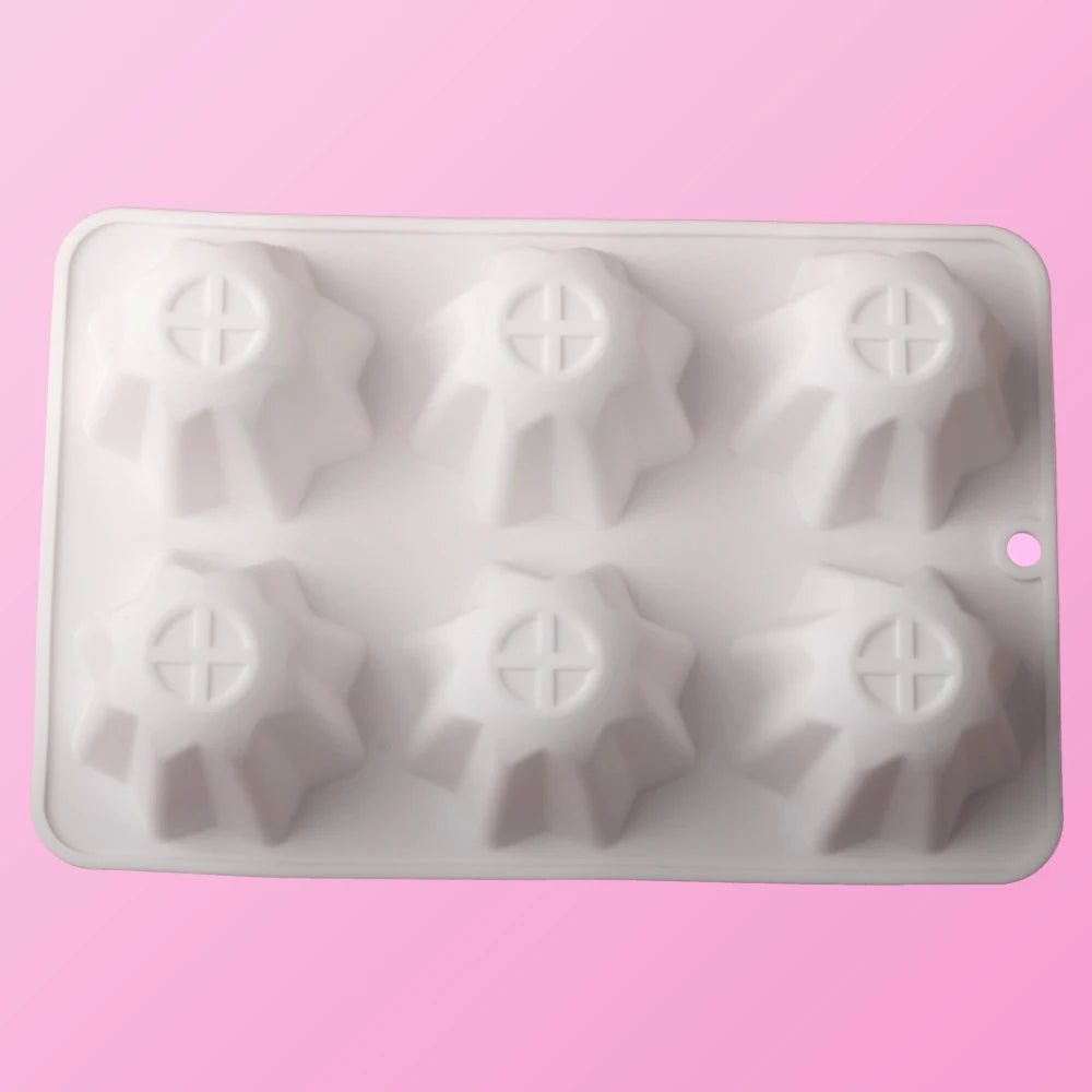 6-Cell 8-Corner Pandolo Shaped Silicone Cake Mold Christmas Dessert Making Tool Mousse Cake Mold Kitchen Baking Supplies Oasis Select