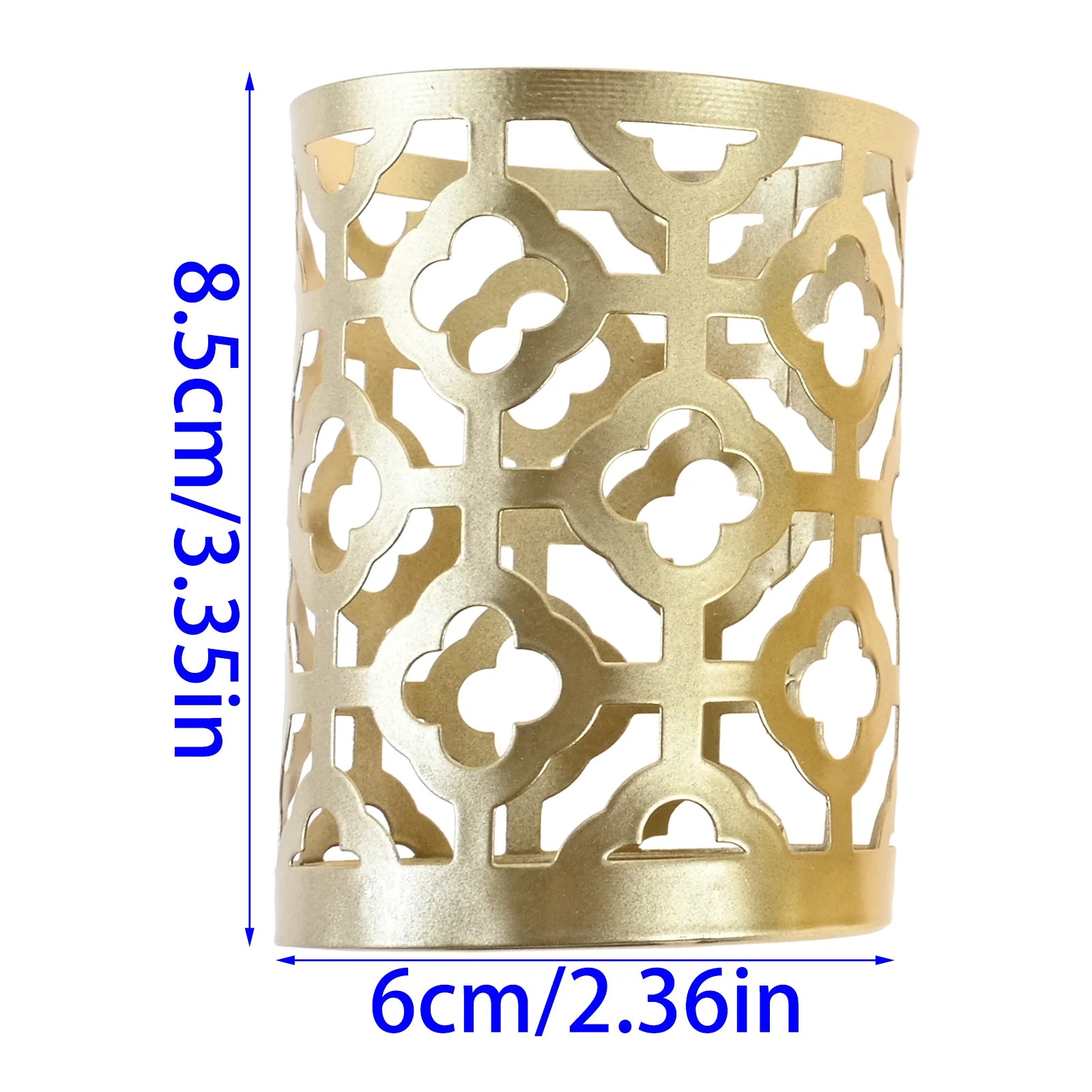 Fits for Decorating Candlelight Dinners or Weddings Create Romantic Atmosphere 1Pc Golden Geometric Hollow Iron Candle Holder Oasis Select Type A
