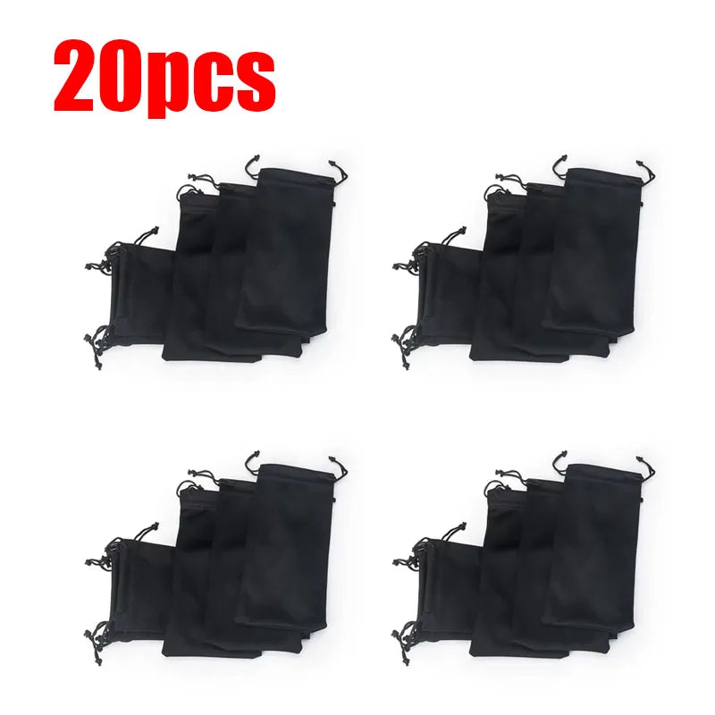 5/10/30pcs Portable Soft Cloth Waterproof Sunglasses Bag Microfiber Dust Storage Pouch Glasses Carry Bag Glasses Case Container Oasis Select 20pcs