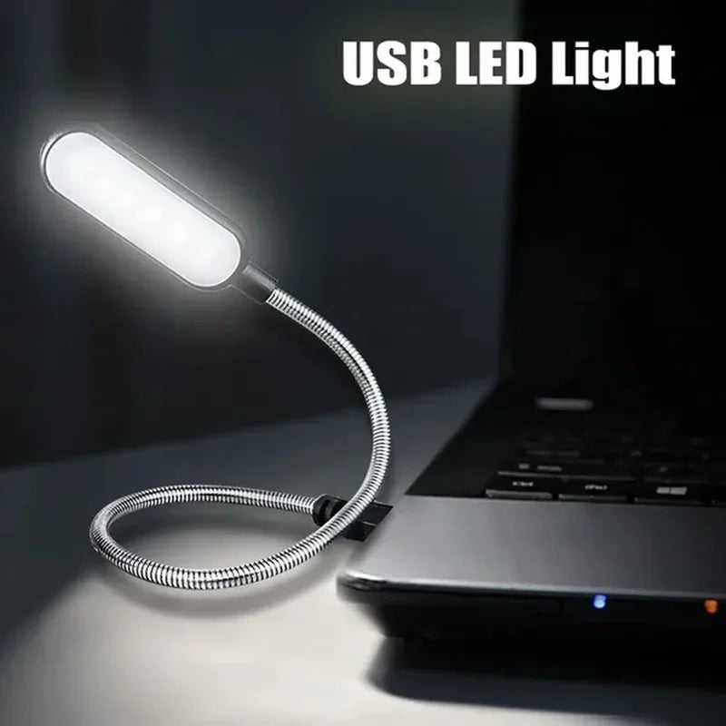USB Book Light Portable Mini Night Light Flexible Bendable Reading Light for Table Lamp PC Computer Laptop Notebook Oasis Select