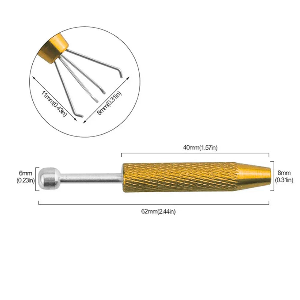 4 Claw Jewelry Grabber Tool Electronic Component Grabber Gems Prong Chip Gripper Tweezer Pick Up Pen Electronic Repair Hand Tool Oasis Select C