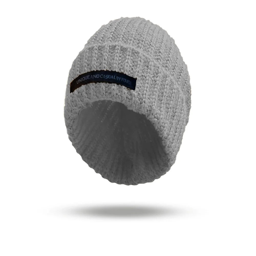Xiben Big Head Knitted Hat, Children's Autumn/Winter Japanese Solid Color Versatile Knitted Hat, Men's Face Show, Small Pile Hat Oasis Select 5 L