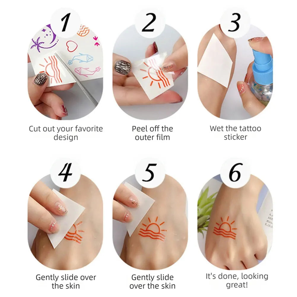 6-Pack Christmas Glitter Freckle Temporary Face Tattoo Stickers