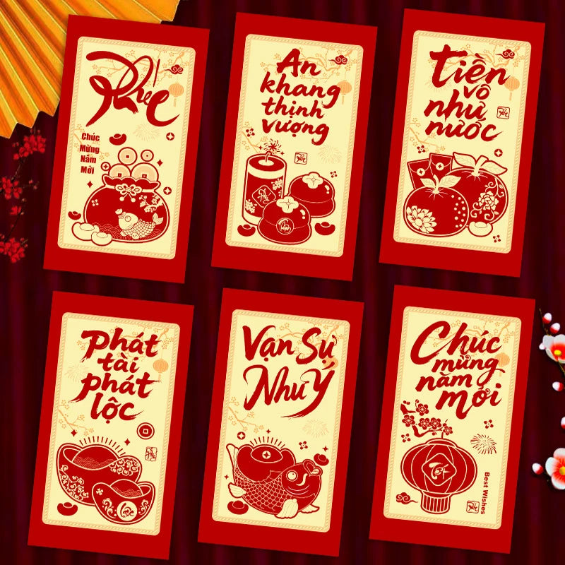 Horse Year 2026 Red Envelopes Chinese New Year Red Envelopes Spring Festival Party Favors Lunar Year Of The Horse Red Pockets Oasis Select B1