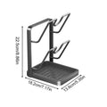 Pan Lid Organizers Inside Cabinet Cooking Utensil Holder Rest Pan Lid Organizer Stand for Pantry Cupboard Counter Apartment Oasis Select Double layer