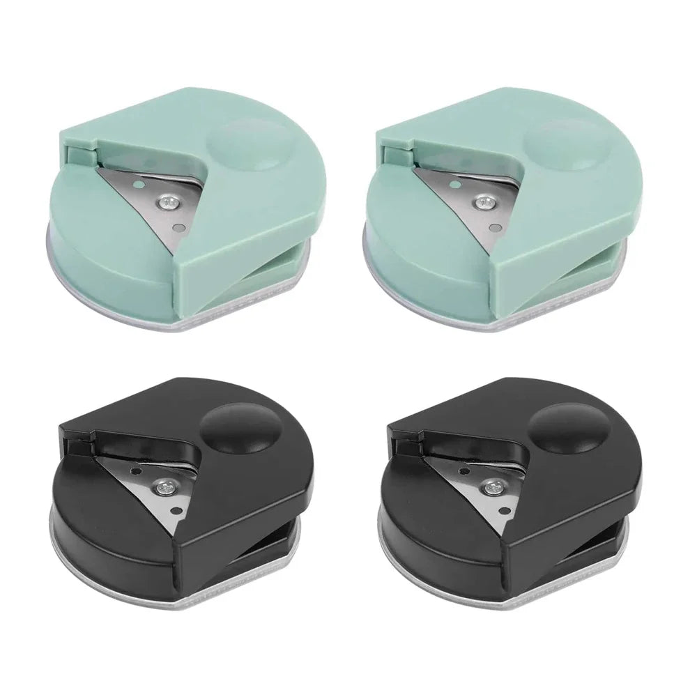4mm Radius Corner Rounder Punch Paper Corner Rounder Paper Hole Cutter for Photo Paper,Black Oasis Select GreenBlack-4Pcs