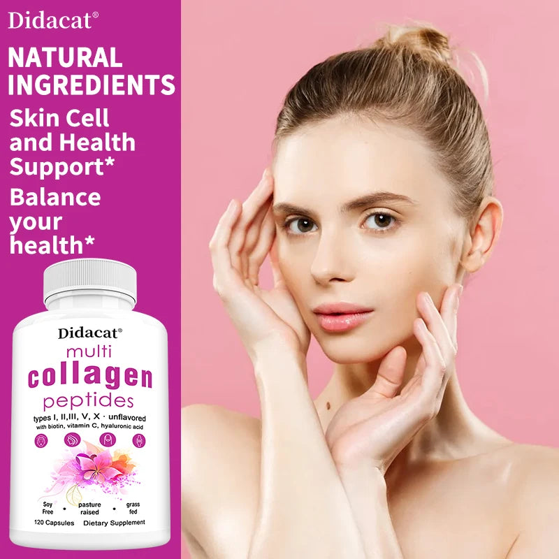 Multi-collagen Peptides - Anti-aging, Brightening Skin Tone, Firming Skin, Hair, Nail, Skin, and Joint Health Supplements Oasis Select