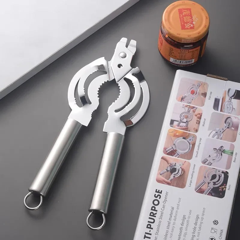 Stainless Steel Multi-function Can Opener Can Opener Multi-function Screw Cap Can Opener Kitchen Accessories Oasis Select