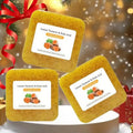 3PCS Christmas Lemon Curcumin Acid Soap, rich in turmeric lemon ingredients, gently cleanses the face and hands Oasis Select 300g
