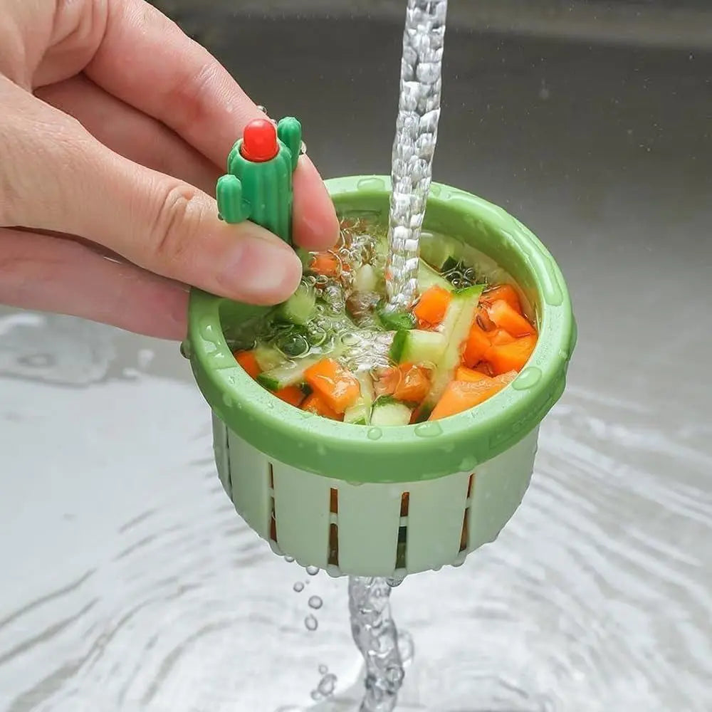 Anti-clogging Cactus Kitchen Sink Drain Strainer Food Waste Catcher Easy Cleaning Sink Drain Basket With Washer Oasis Select