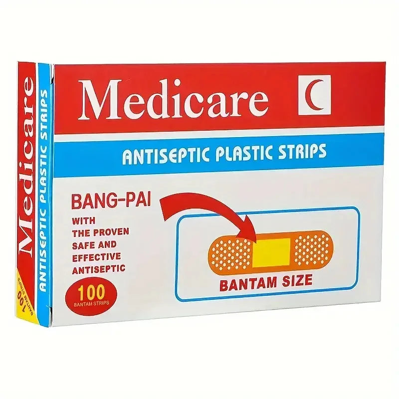 100pcspack Waterproof Wound Dressing Patches Tape First Aid Self-Adhesive Plaster Bandage Non-woven Fabrics Band Aid for Kids Oasis Select 100PCS