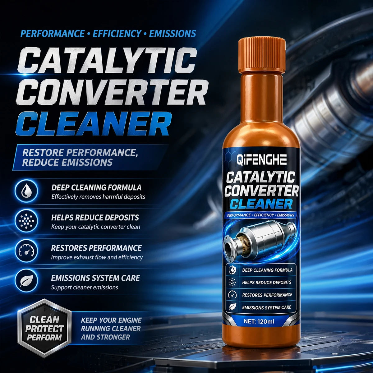 120ml Catalytic Converter Cleaner | Restore Emissions Performance