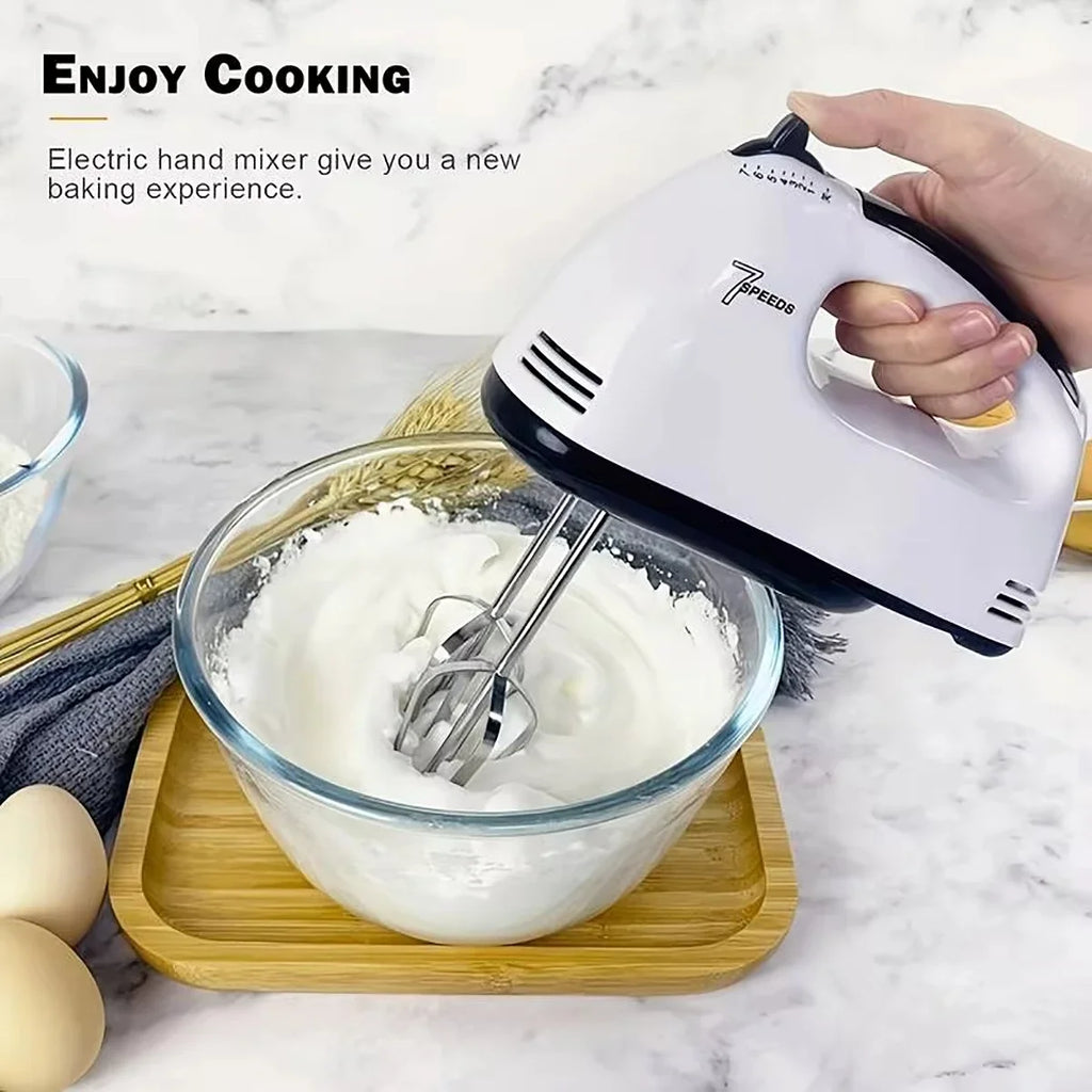Handheld Electric Egg Beater 7-Speed Mini Automatic Mixer for Egg White And Cream with EU/US Plug Household Kitchen Tool Oasis Select