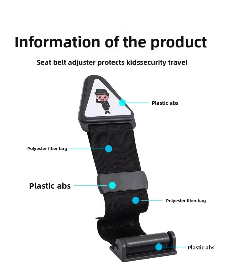 Kids Seat Belt Adjuster – Child Shoulder Guard Safety Clip