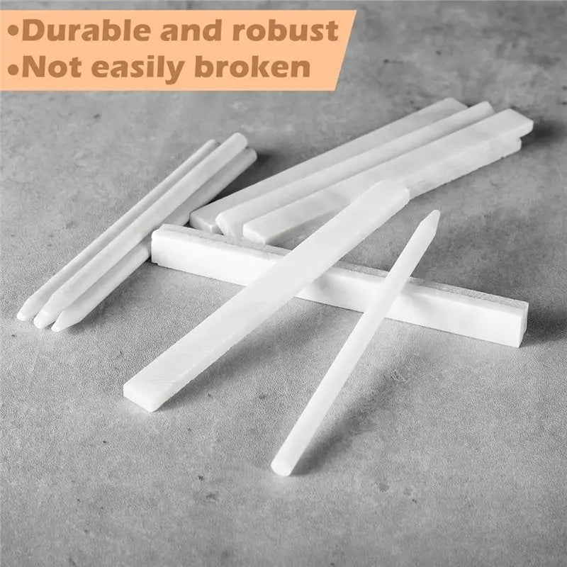 LIKE WISH Round 20Pcs And Flat 30Pcs Soapstone Pen For Welding White Soapstone Pencils 50 Pcs For Welding Metal Fabrication Text Oasis Select