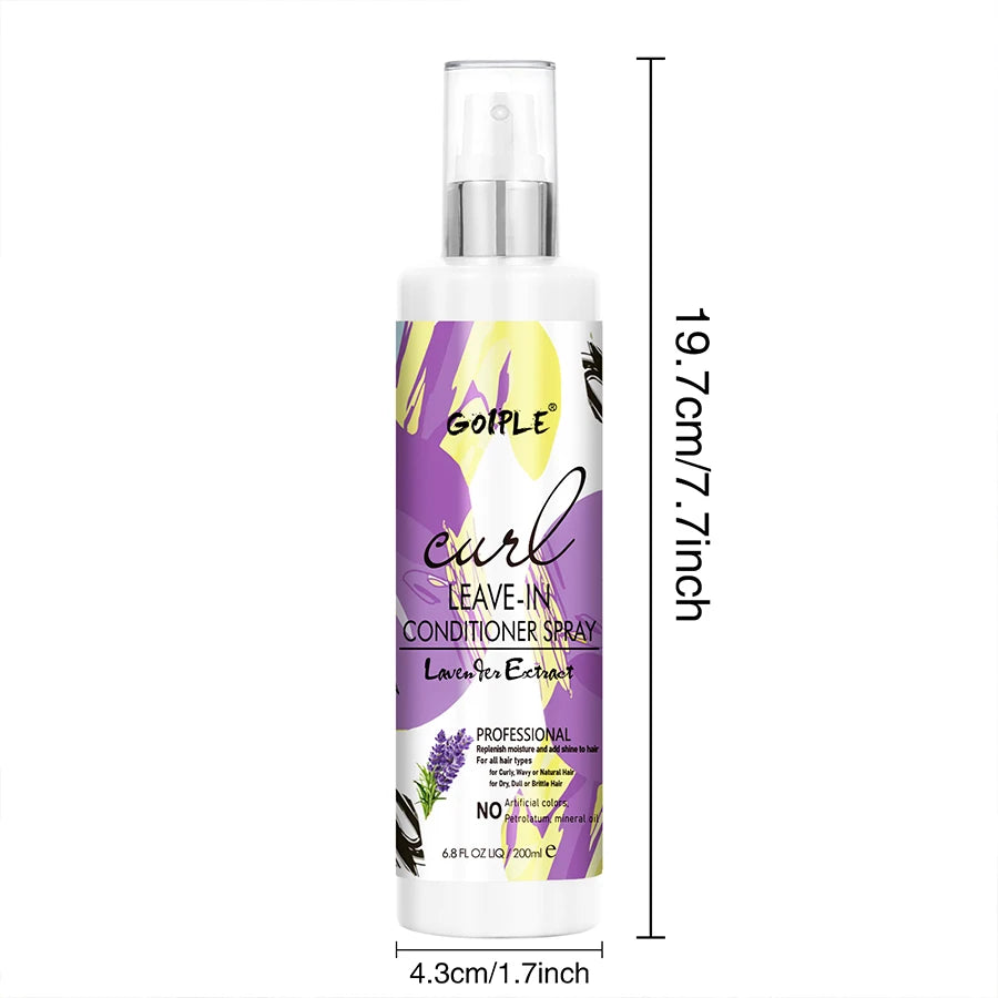 200ml Curl Leave-In Conditioner for 2A-4C Hair Shiny and Moisturizing Spray Wave Curly Anti-Frizz Hair Care Products for Women Oasis Select Leave-in Conditioner