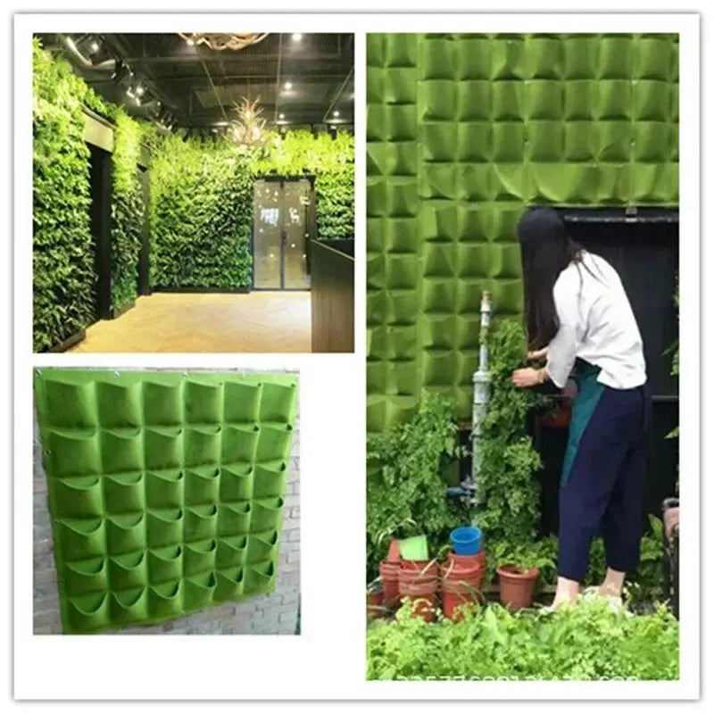 Vertical Wall Hanging Planter Bags – Felt Pocket Grow Pots Vertical Wall Planter Oasis Select