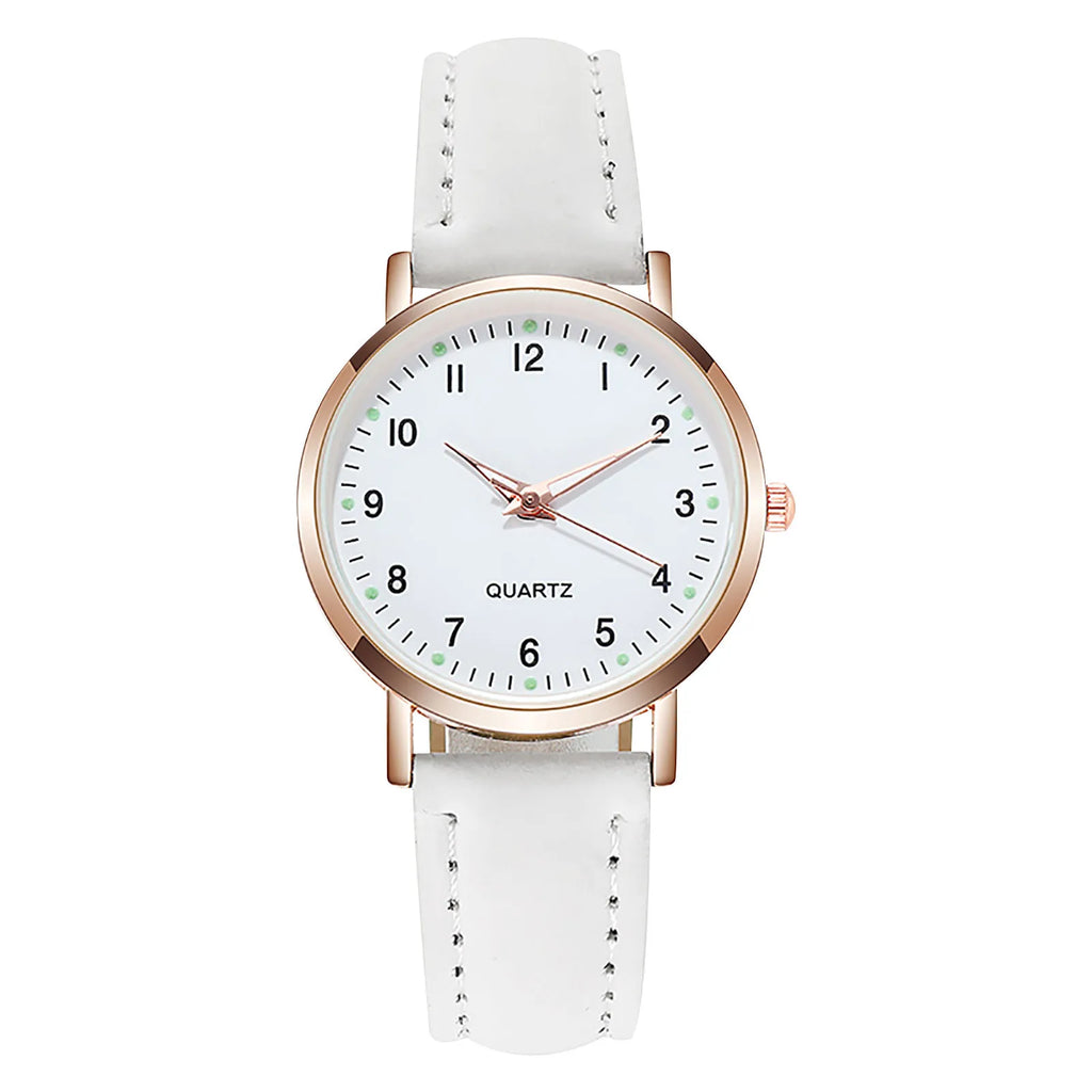 Women's Diamond Luminous Retro Quartz Watch – Leather Strap Ladies Quartz Watch Oasis Select D