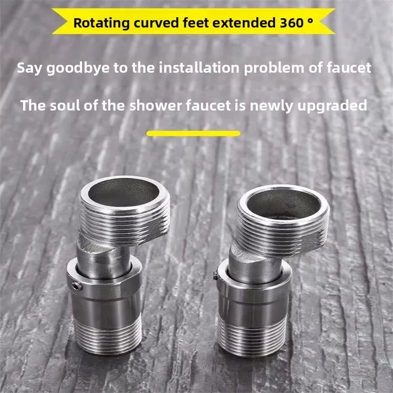 360 Degree Adjustable Faucet Angled Curved Foot Eccentric Screw Corner Tap Adapter Kitchen Accessories Oasis Select