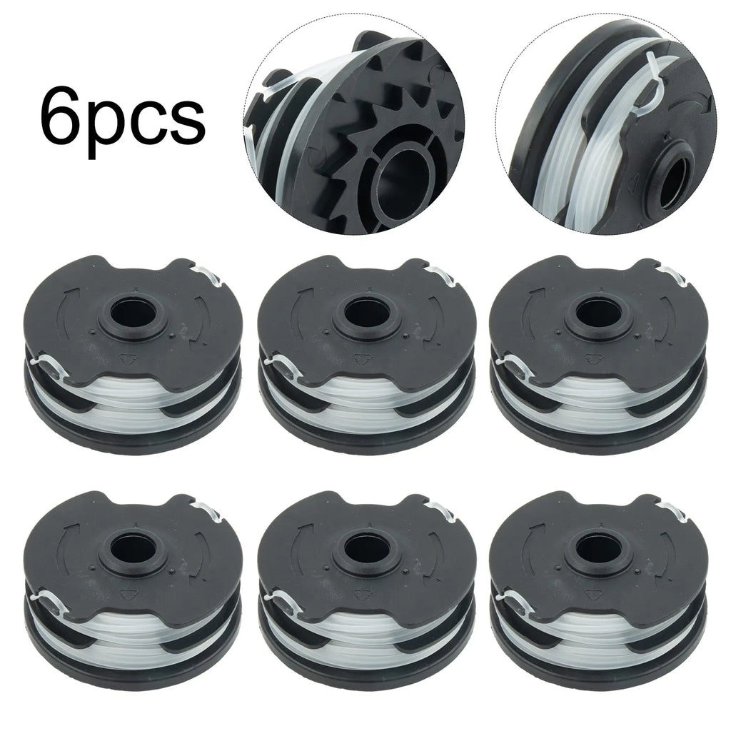 1/6PCS Thread Spools For Parkside Cordless Grass Trimmer For PRTA 20-Li A1 B2 C3 PRT 300 A1 String Trimmers Oasis Select 6 PACK