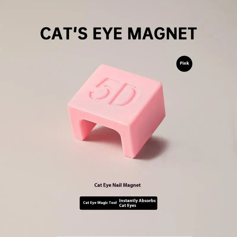 SXH 1PC U Shape Cat Eye Magnet for Nail Art Strong Magnetic Wide Beam French Manicure Tool Nail Design Oasis Select Pink
