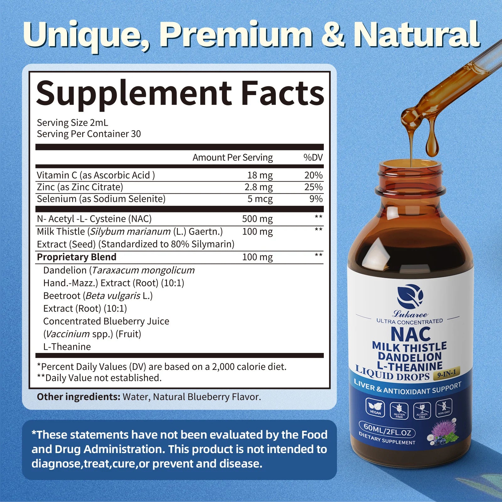 N-Acetyl-L-Cysteine NAC Supplement with Milk Thistle,Selenium for Liver & Kidney Support,Lung,Antioxidants & Immune Support Oasis Select